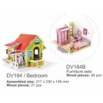 Dream Villa - Casuta din lemn cu mobilier de dormitor